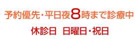 診療時間及び休診日